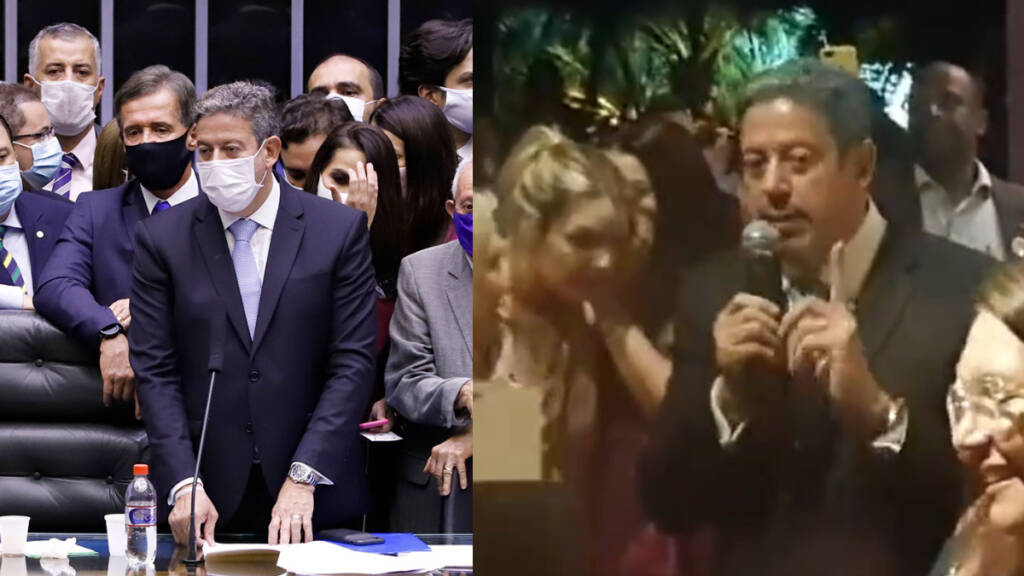 Fim da pandemia? Máscara é ignorada em festa da vitória de Lira, para 300 convidados