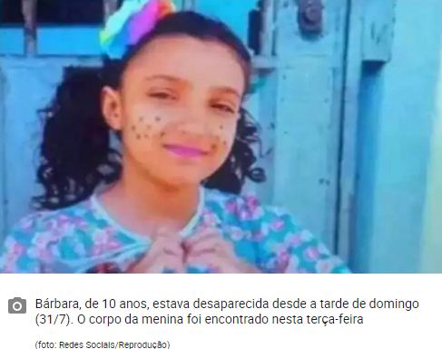 BRASIL: Mãe identifica saco de pão na casa de suspeito de matar filha na Grande BH