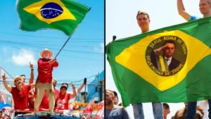 - Lula e Flávio Bolsonaro em atos de campanha (Ricardo Stuckert e Charles Vieira / Divulgação)